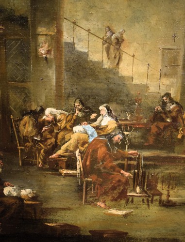 Louis XIV - Nuns in the Convent - Workshop of Alessandro Magnasco, (Genoa, 1667-1749)